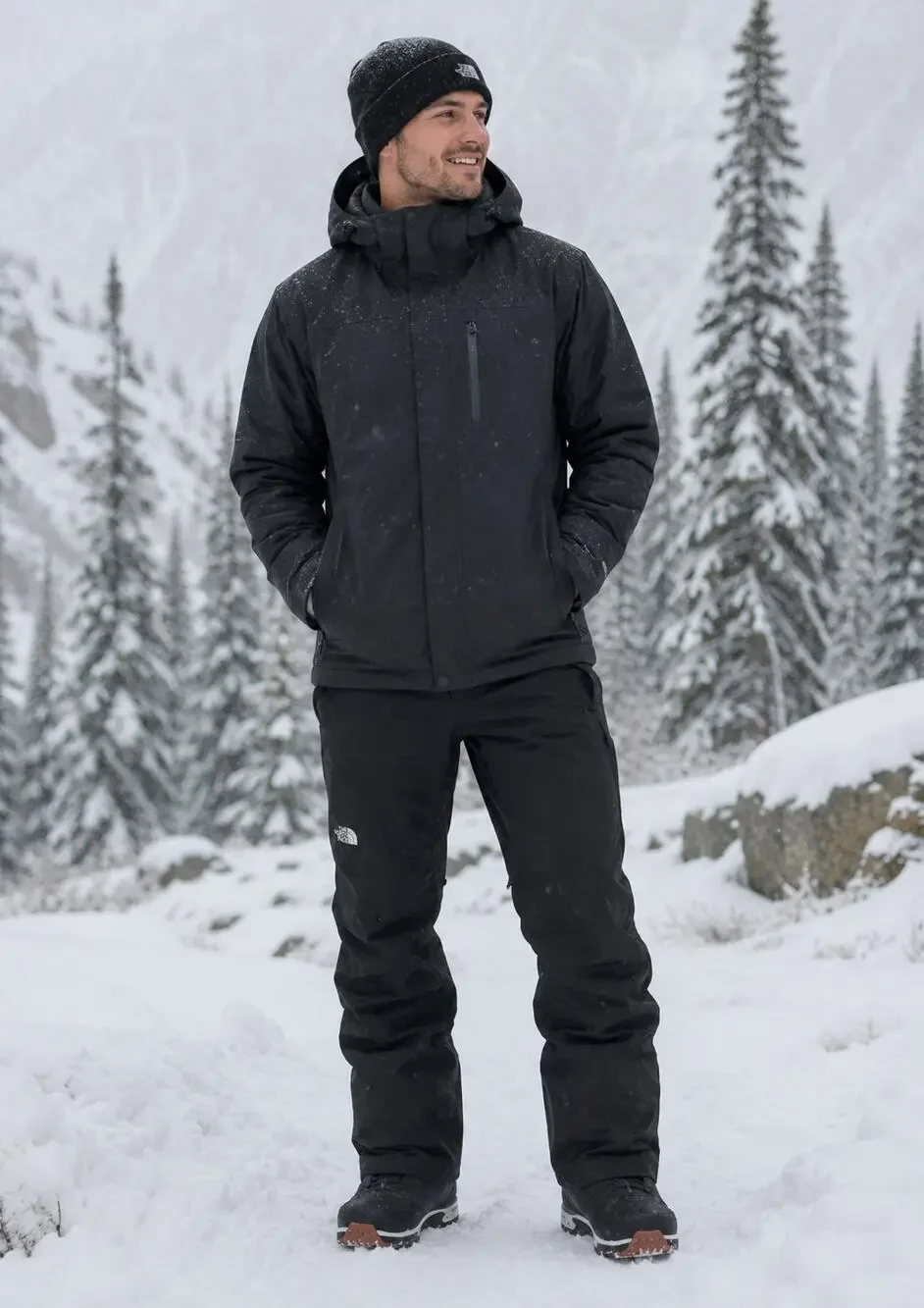 The North Face Men's XL TNF Black Freedom Insulated Snow Pants Waterproof T5-4